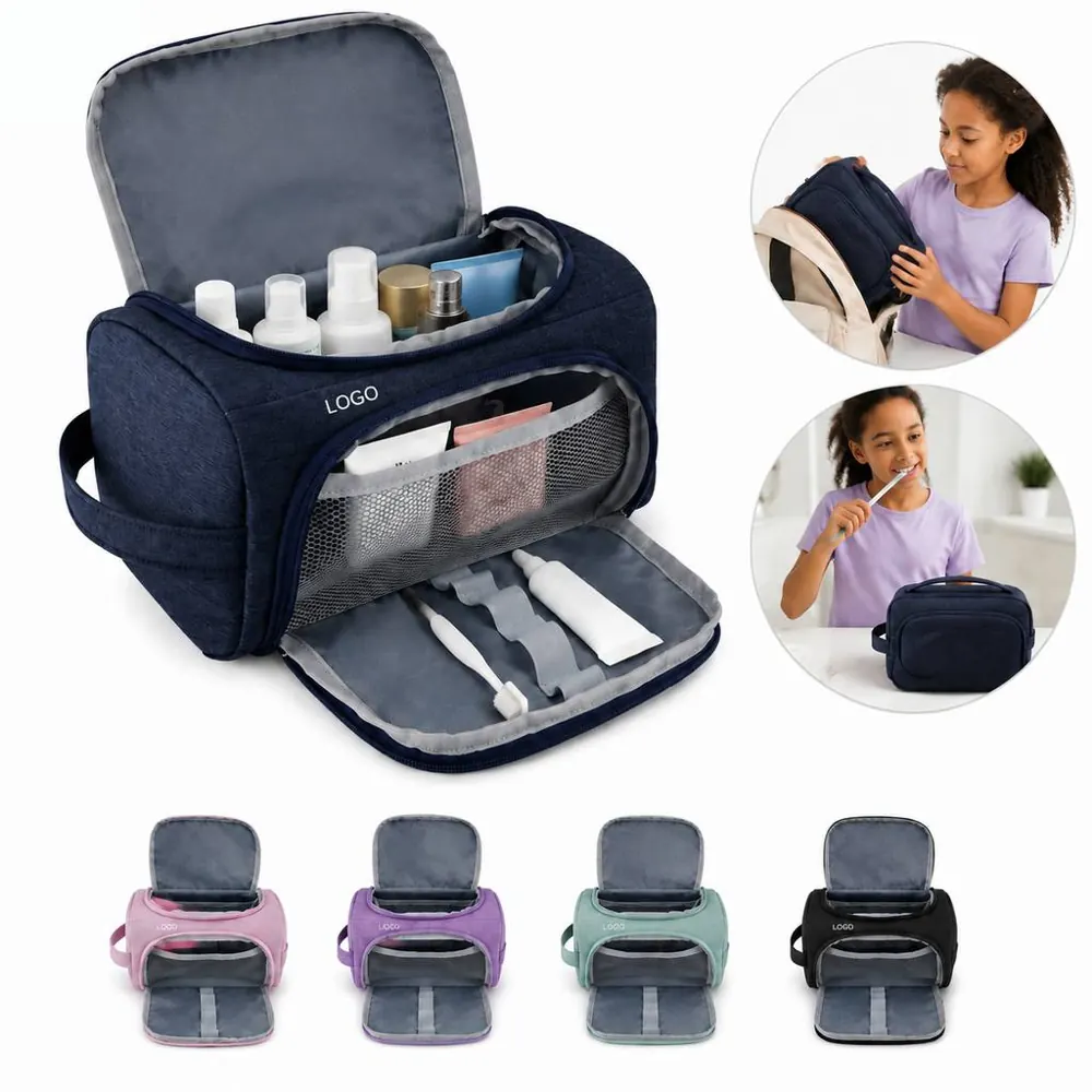Spacious Zippered Stationery Organizer Case for Pens Pencils