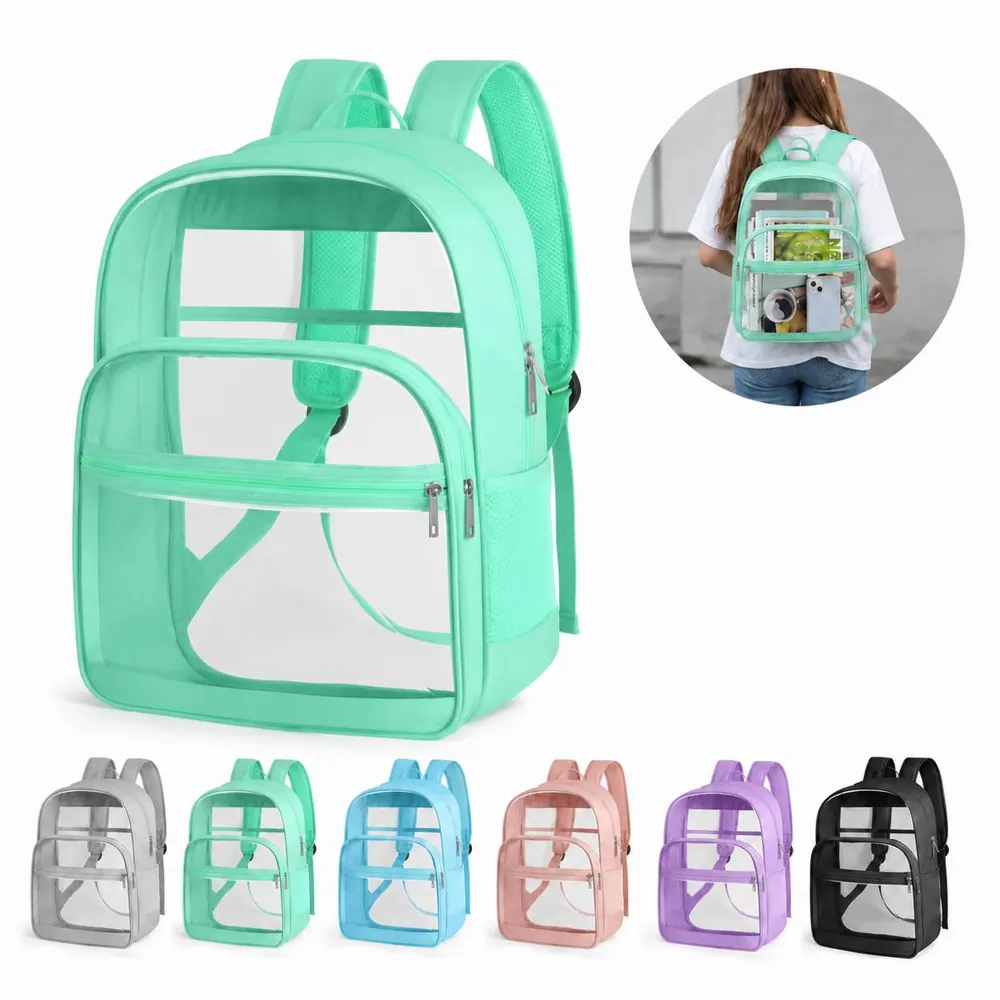 Clear Heavy-Duty PVC Backpack Waterproof for Travel 2