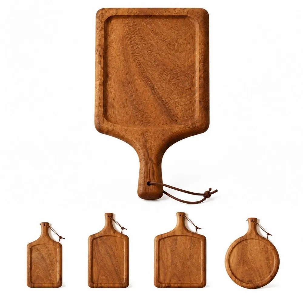 Solid Walnut Wood Steak Serving Board with Juice Groove 2
