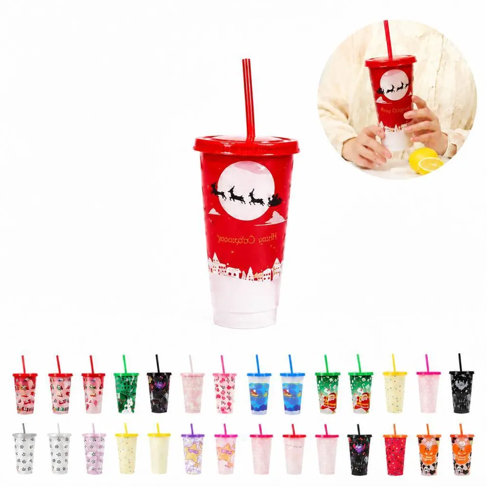 Color Changing Reusable Plastic Cup for Cold Drinks 2
