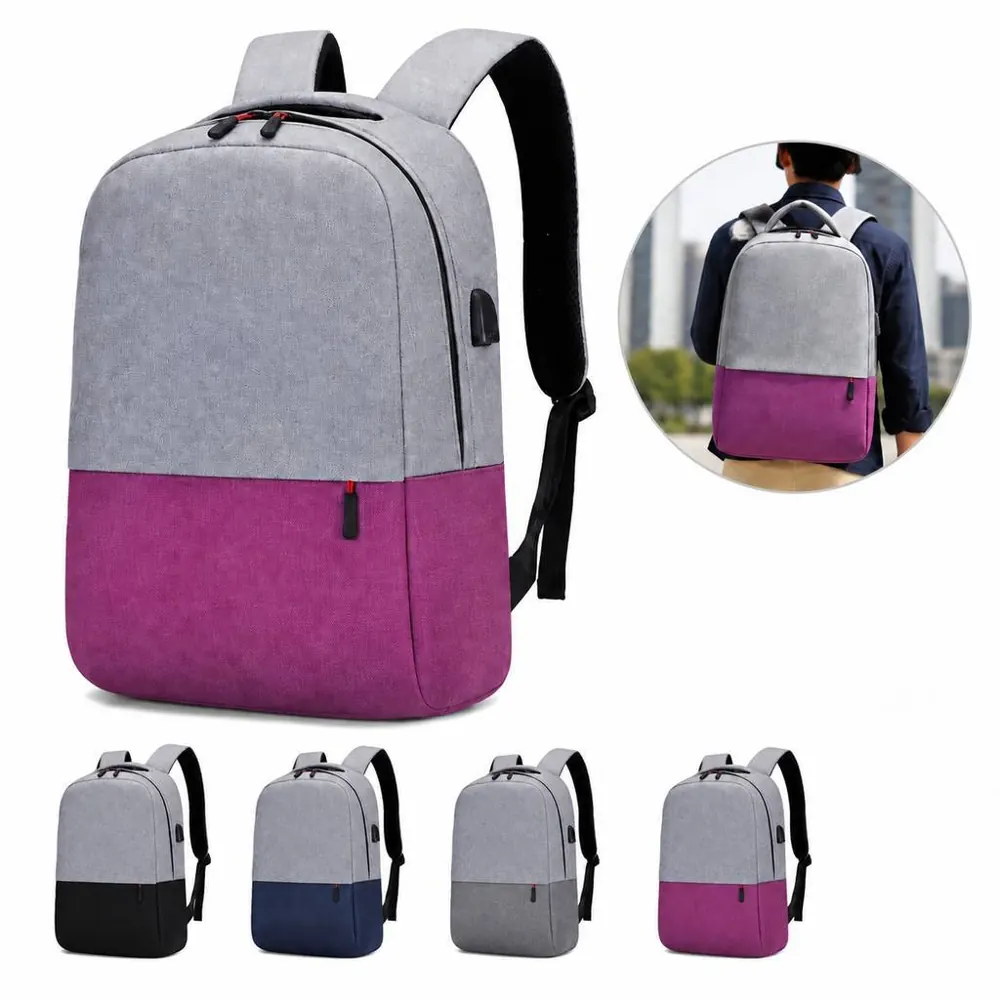Water-Resistant Multi-Compartment Laptop Backpack with USB Port 2