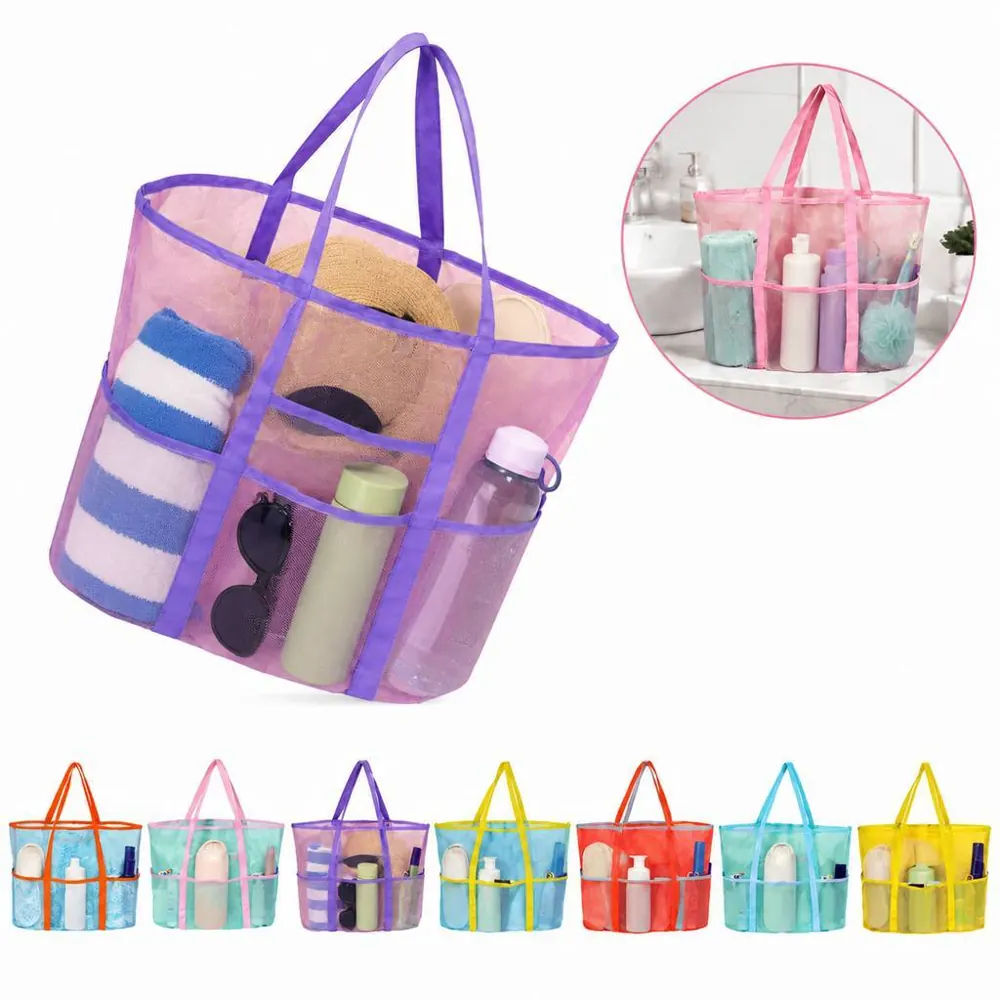 Large Breathable Mesh Tote for Beach Essentials 2