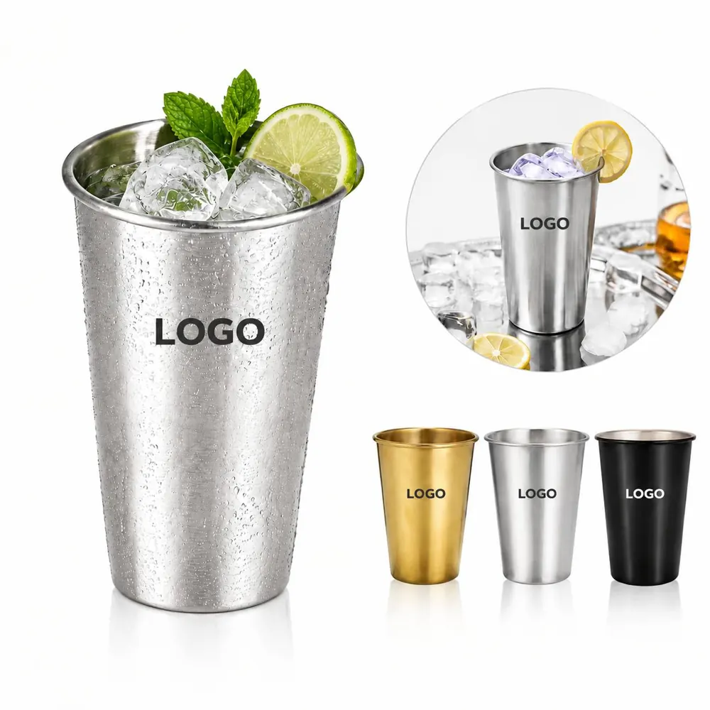 16 oz Reusable Stainless Steel Pint Cup