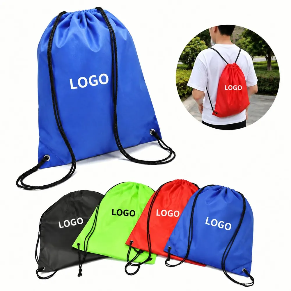 Lightweight Drawstring Closure Backpack for Daily Use