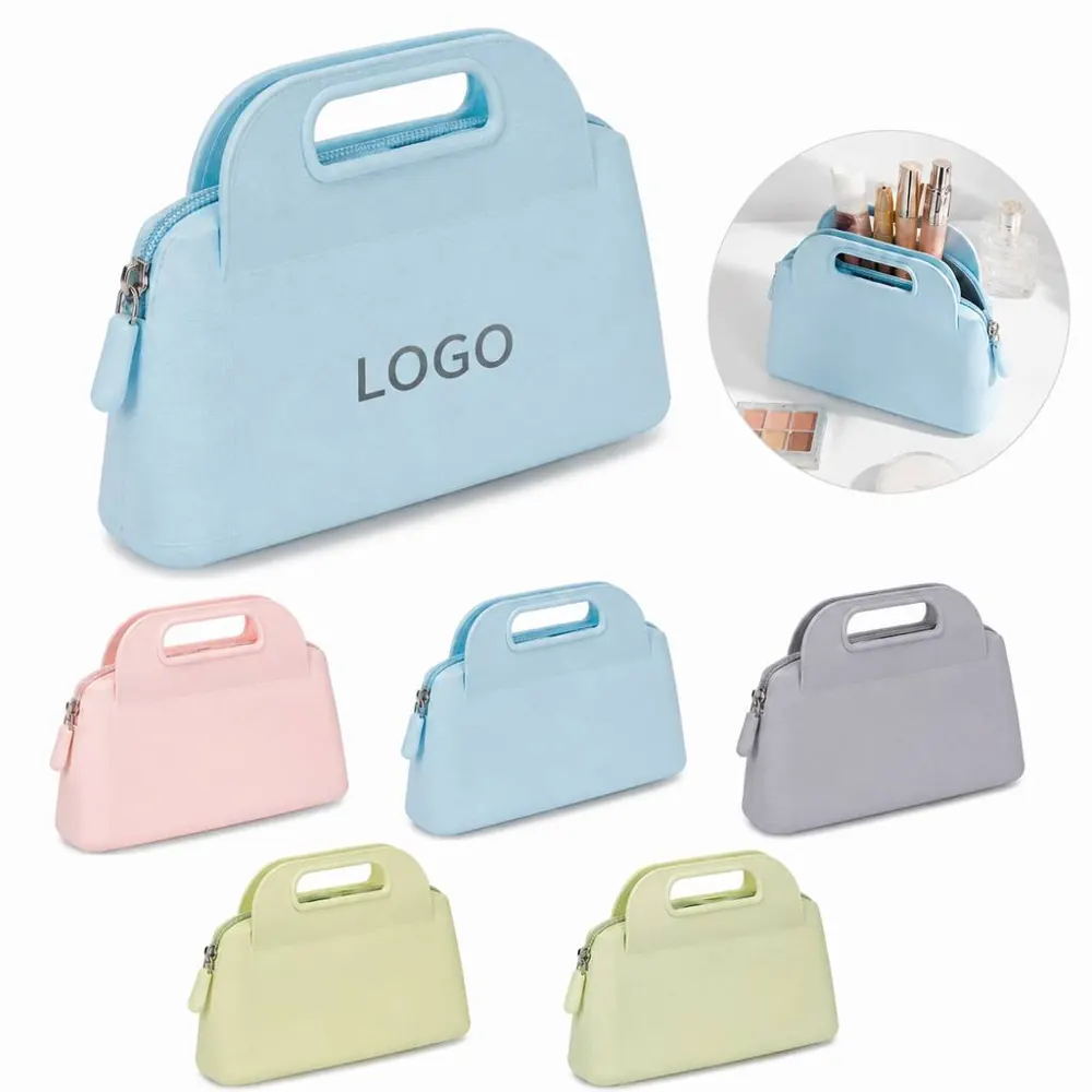 Water-Resistant Silicone Pouch with Zipper Closure