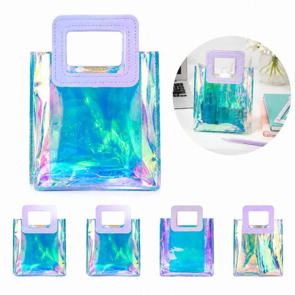 Iridescent Clear PVC Tote Bag for Daily Use 2