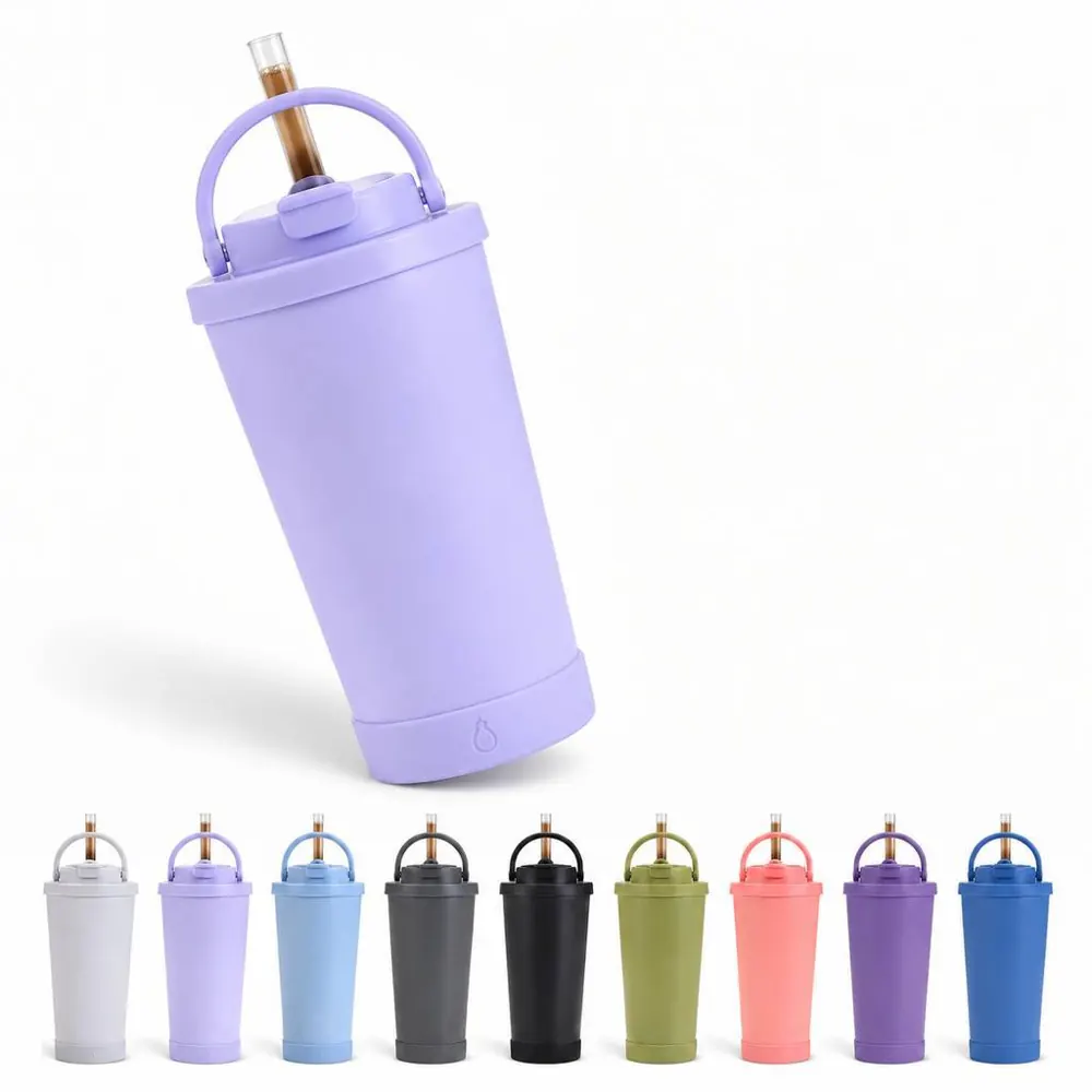 24 oz Vacuum Insulated Stainless Steel Tumbler with Straw 2