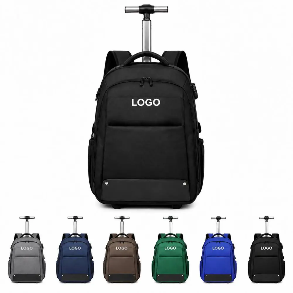 Wheeled Laptop Backpack 15.6" with Retractable Handle
