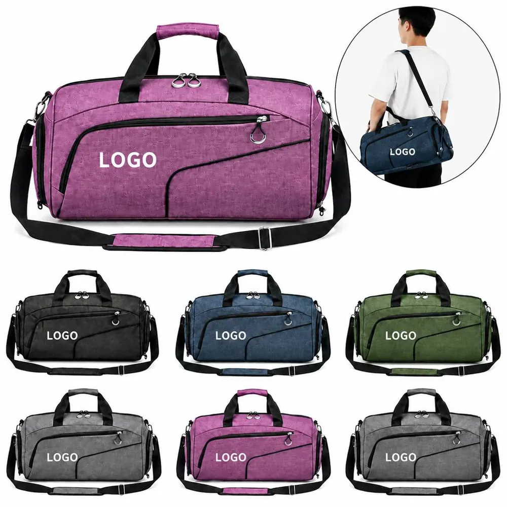 Water-Resistant Oxford Sports Duffel for Gym and Travel