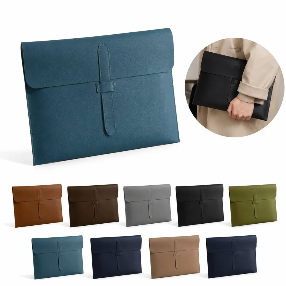 A4 Leather Document Organizer with Secure Closure 2
