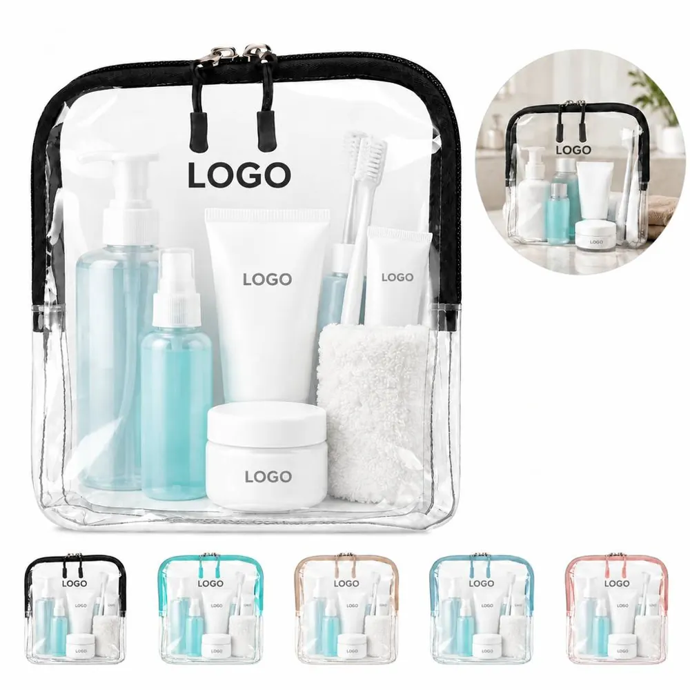 Transparent Travel Toiletry Organizer with Zipper