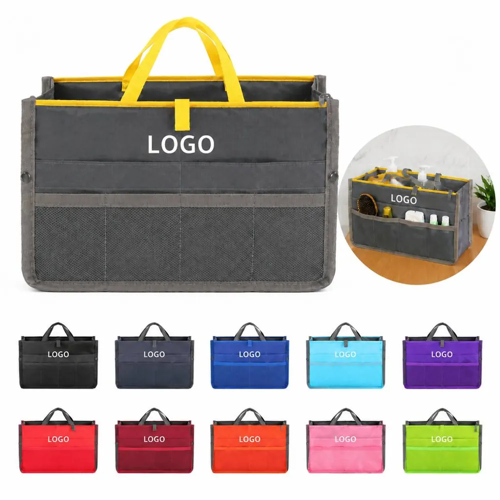 Large-Capacity Foldable Nylon Storage Bag with 13 Pockets