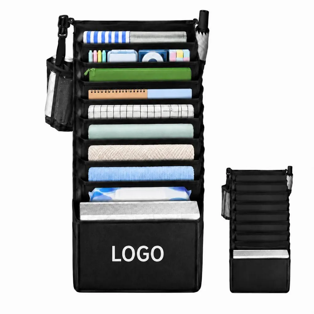 Hanging Desk Side Storage Bag with Multiple Compartments