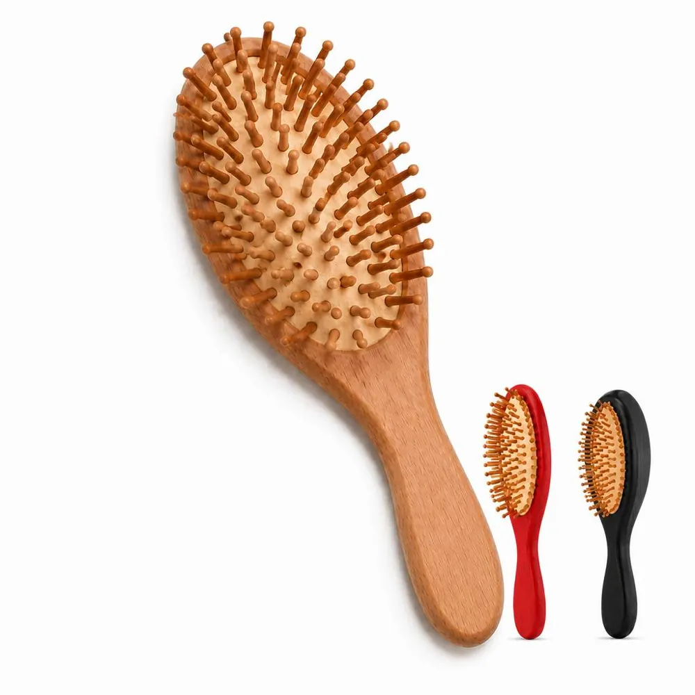 Handcrafted Wooden Scalp Massage Comb for All Hair Types 2