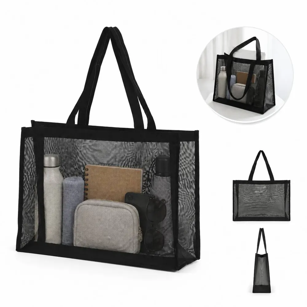 Reusable Foldable Mesh Shopping Tote for Groceries 2