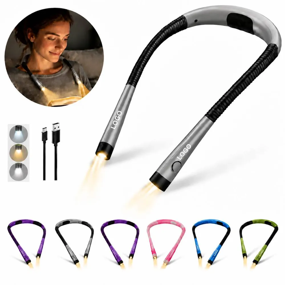 Rechargeable LED Neck Reading Light with Flexible Neck