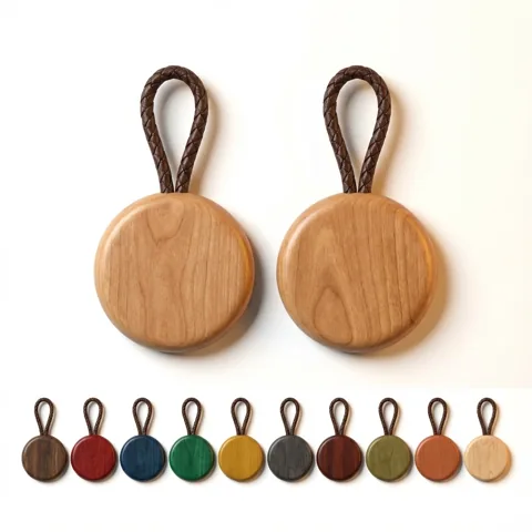 Eco-Circle Key Fob - Handcrafted Wooden Promo Essential