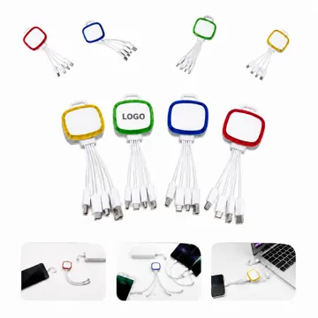 5-in-1 Multi-USB Braided Charging Cable for Phones & Tablets