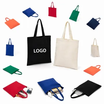 5 oz Cotton Canvas Tote Bag Reusable Shopping Carryall