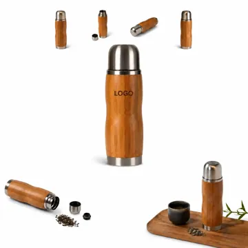 14 oz Bamboo Vacuum Insulated Travel Tumbler with Lid