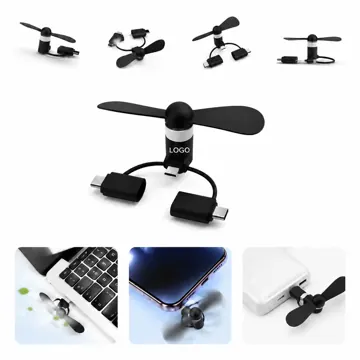 Mini Phone Fan with Adjustable Speed for On-the-Go Cooling