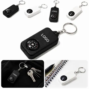 Metal Compass Keychain for Outdoor Navigation, Durable