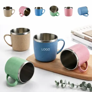 Eco-Friendly Wheat Straw Coffee Cup with Leak-Resistant Lid