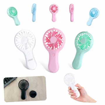 Mini Handheld Fan with Detachable Phone Stand Base