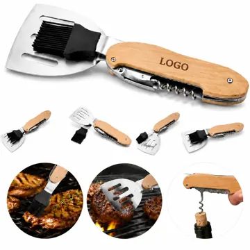 5-in-1 Foldable BBQ Tool with Heat-Resistant Handle