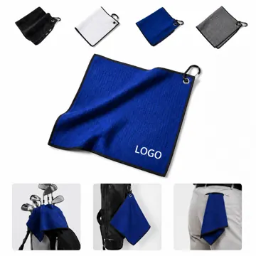 400GSM Microfiber Golf Towel 15x15in Embroidered