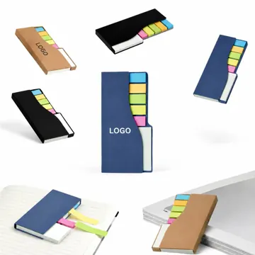 Multi-Color Sticky Note Notebook with Index Tabs