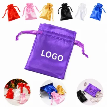 Satin Drawstring Pouch Bag for Jewelry, Cosmetics & Travel