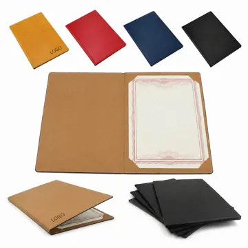 Customizable PU Leather Certificate Holder with Corner