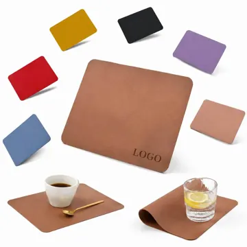 Non-Slip PU Leather Mouse Pad, Ultra-Thin for Precise