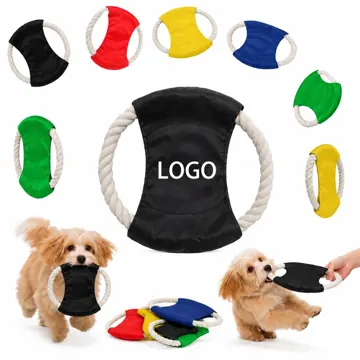 Cotton Rope Dog Disc Toy for Interactive Fetch Play