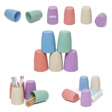 Eco-Friendly Wheat Straw Mouthwash Cup with Durable Grip