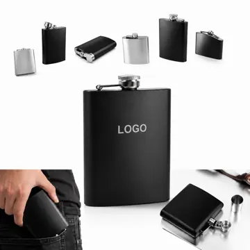 8 oz Food-Grade Stainless Steel Flask for Portable Drinks
