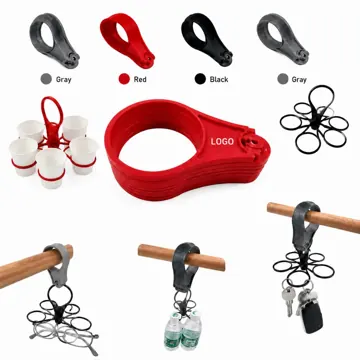 Collapsible Cup Carrier for 4 Drinks, Foldable Portable