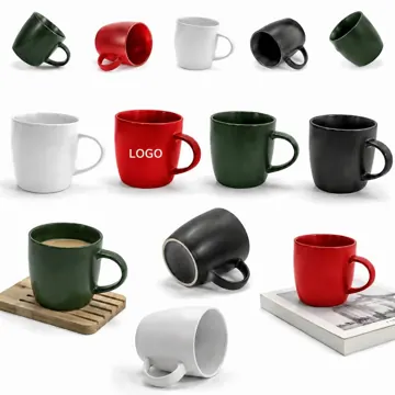 16 oz Matte Ceramic Coffee Mug, Large Capacity for Daily