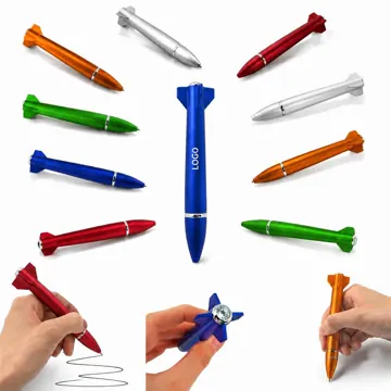Rocket Missile Pen Retractable Tip Novelty Writing