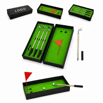 Golf Club Ballpoint Pen Set, Mini Novelty Pens for Fun