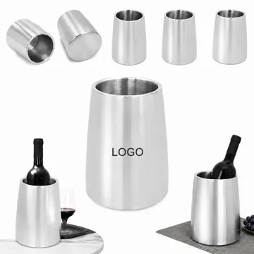 Double-Walled Stainless Steel Wine Chiller for Standard