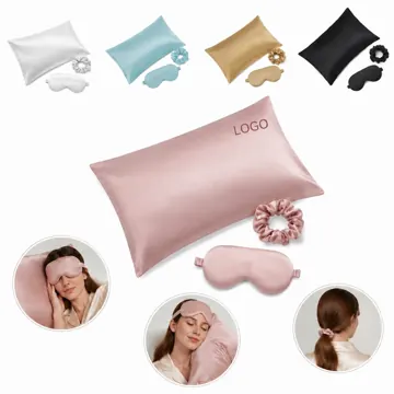 Silky Satin Sleep Set with Pillowcase, Eye Mask & Scrunchie