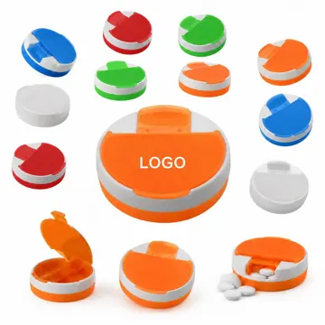 Rotating 4-Compartment Daily Pill Organizer for Travel