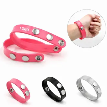 Customizable Silicone Wristband with Adjustable Buckle