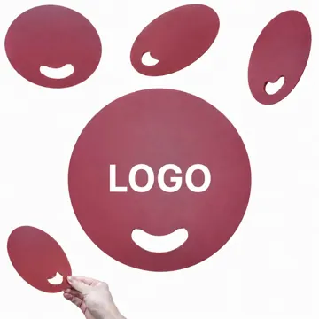 Durable PP Hand Fan Portable Manual Folding Circle Fan