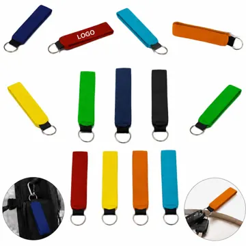 Neoprene Wristlet Keychain with Sturdy Metal Ring