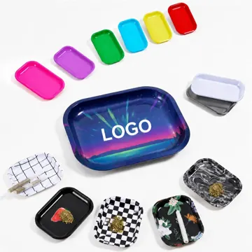 Mirror Rolling Tin Tray with Raised Edge, Portable