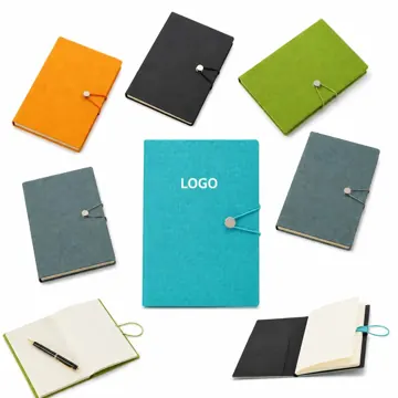 A5 Elastic Closure Notebook, Lined Pages, Lay-Flat Binding
