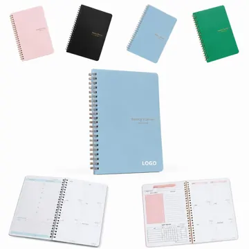 Spiral Weekly Planner with Habit Tracking Pages
